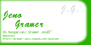 jeno gramer business card